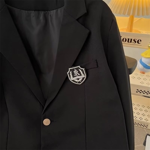 男士秋季新款休闲西装外套配徽章XA109P58