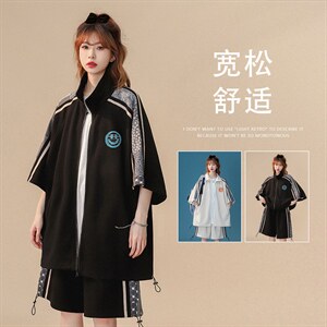 中性风 2023夏季新款腰果花笑脸运动套装TZ777 P95控128图片