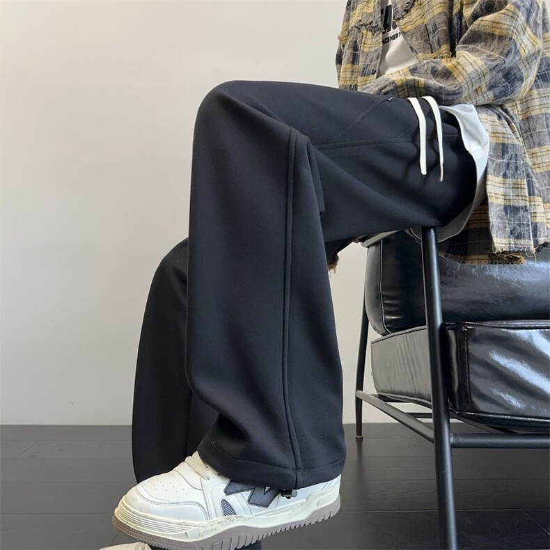 美式华棉宽松直筒阔腿脚口抽绳休闲裤CK67*P45控78,男装休闲裤,星座511-1