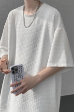！2026夏季新款男士提花圆领短袖T恤肌理感半袖TT255特P30，男装T恤，电商B220