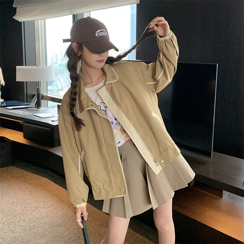 【首-发新品】现货2023年秋季新款撞色外套ZB212-2380-P125-K175,女装短外套,浙宝285（原212）