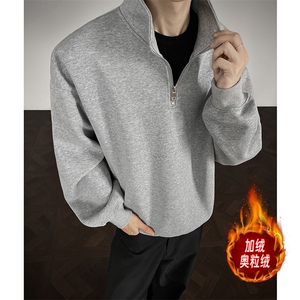 加绒奥粒绒重磅boxy500克品质短宽套头圆领男 RH5320JR-P52图片