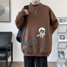 控68半高领毛衣男士大码针织衫男毛线衣男M18187-P45加绒款-P65，男装针织衫/毛衣，电商A040