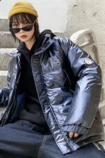 【】A003-HY8001-P130秋冬新款时尚亮皮男士棉衣港风，男装棉衣，电商A003