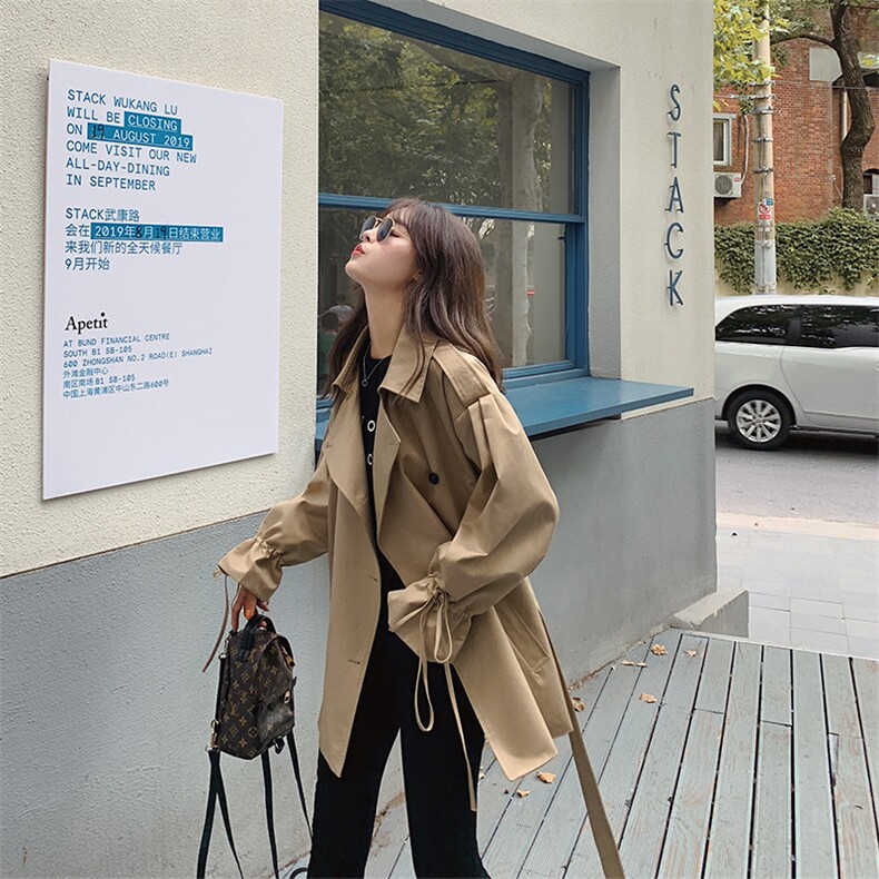 大货已出，点击率好，短款风衣外套8306-868p110k158,女装风衣,Mushroom