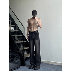 秋冬季美式高街牛仔裤男百搭休闲裤G1233/P4568，男装牛仔裤，电商D202