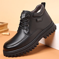 X4650-155棉鞋男2025冬季新款加绒加厚保暖雪地靴休闲高帮皮鞋，男鞋靴子，星座1407-3