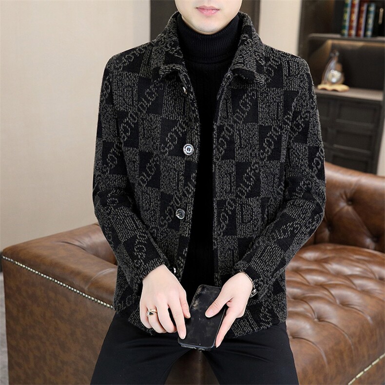 冬季新款高品质男士加棉加厚潮流修身翻领毛呢外套D69P135控228,男装毛呢大衣,电商B226