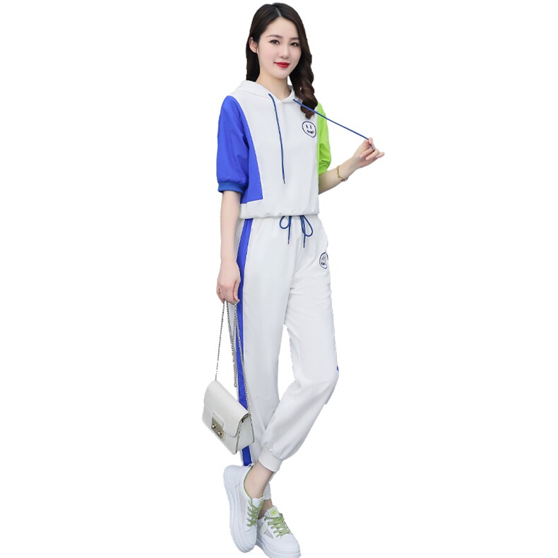 现货！！！2022年夏装新款绣花时尚休闲两件套套装,女装套装/套裙,奕薇雅
