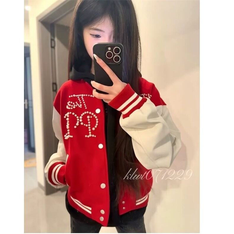 式复古子母刺绣棒球服外套男女秋冬潮牌情侣刺绣夹克,男装夹克,星座218-1（原230）