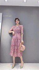 夏季新款，碎花连衣裙,女装连衣裙,芳姿菲