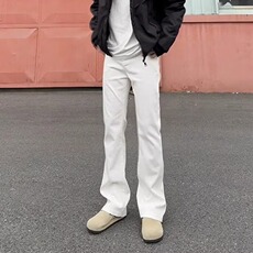 复古做旧水洗直筒加绒加厚牛仔裤男潮牌宽松阔腿休闲百搭老爹长裤，男装牛仔裤，星座506A
