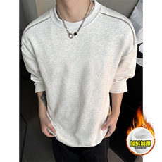 480G重磅加绒硬挺boxy男女秋冬美式高街结构拉链肩圆领卫衣厚外套，女装短外套，电商A486-1