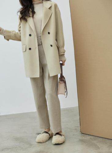 冬季新款双面羊绒大衣，女装，拉嘉图