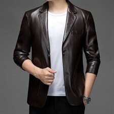 BH188钱塘2020-2中青年男士休闲简约帅气春秋季皮衣外套P120，男装皮衣，钱塘207-2