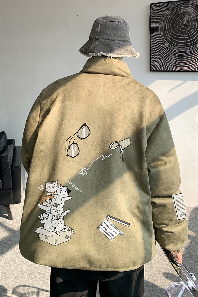 麂皮绒棉衣男大码立领棉袄子男羽绒棉服JM87115-P110,男装棉衣,电商A040