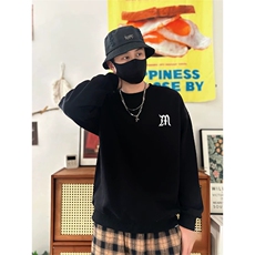 抖音得物现货高品质美式宽松圆领印花卫衣新款重磅卫衣ADY102，男装卫衣，电商A443