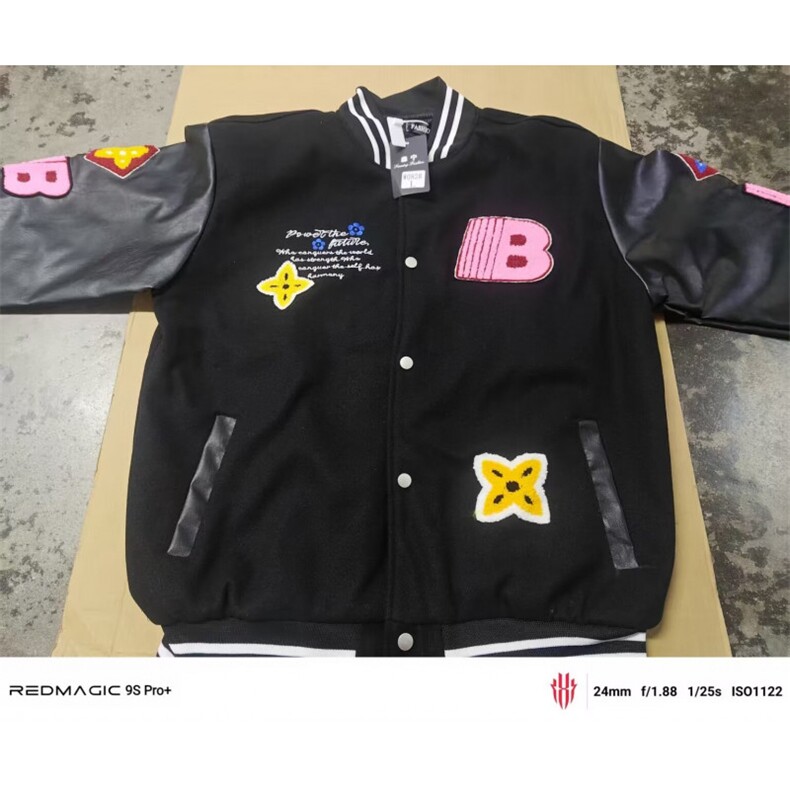 1506/QW0820/P67美式重磅刺绣毛呢棒球服情侣宽松高街潮牌夹克,男装夹克,星座1506