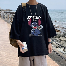 Q11038-P30春夏季七分袖t恤男大码五分袖男短袖中袖，男装T恤，电商A040