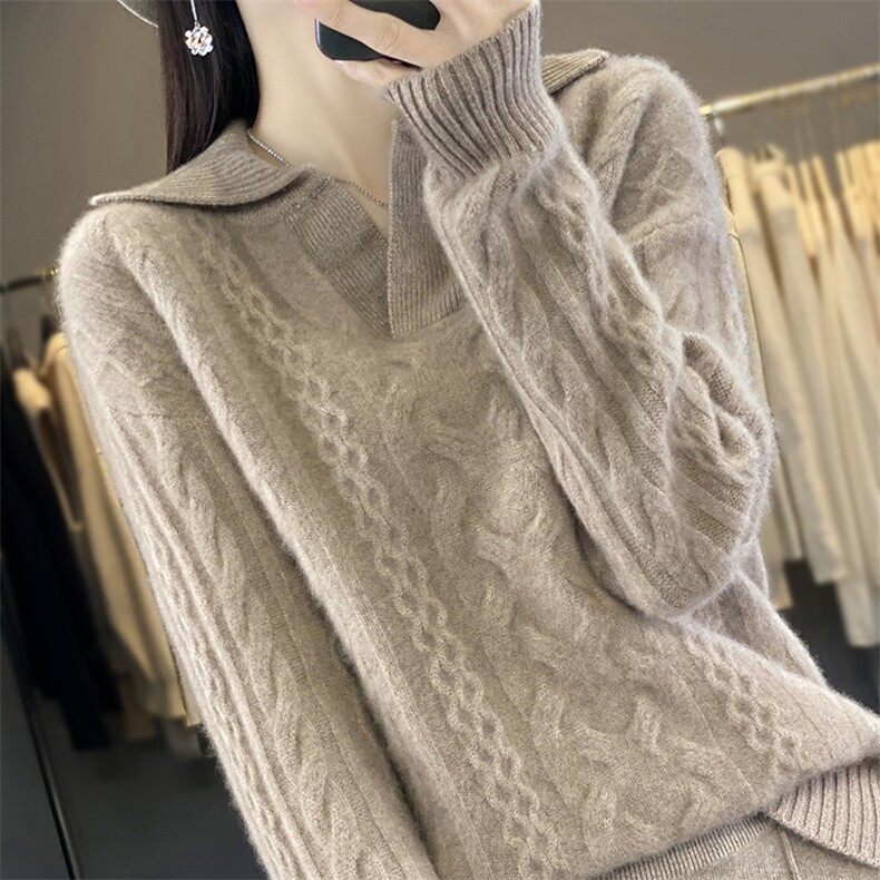 秋冬显瘦毛衣女宽松休闲打底针织羊毛衫上衣,女装羊毛衫,郡淞羊绒