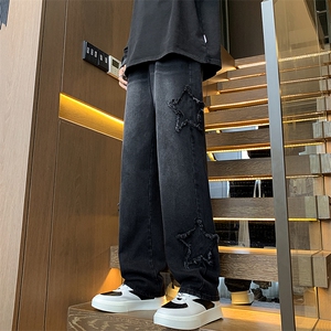刺绣牛仔裤直筒B342-K9002-P50控68 直播品质图片