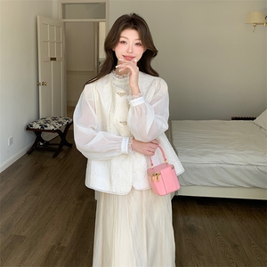 新款现货上新2025重工刺绣甜美百搭马甲女85021-208A-P120-K225图片