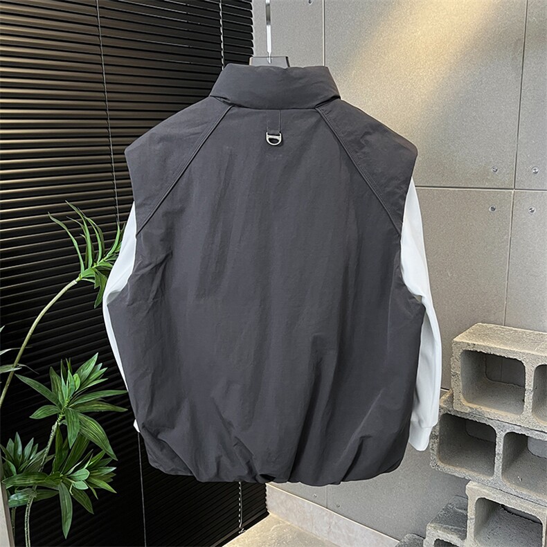 立领刺绣轻奢羽绒马甲纯色休闲潮流羽绒高品坎肩313B-88007-P125,女装马甲,星座313B