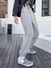 新款时尚百搭显瘦运动风休闲裤，女装休闲裤，L·H·X