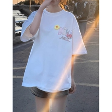 万针全刺绣工艺抖音得物高品质260克重磅纯棉双纱美式高街短袖T恤，男装T恤，电商A486-1