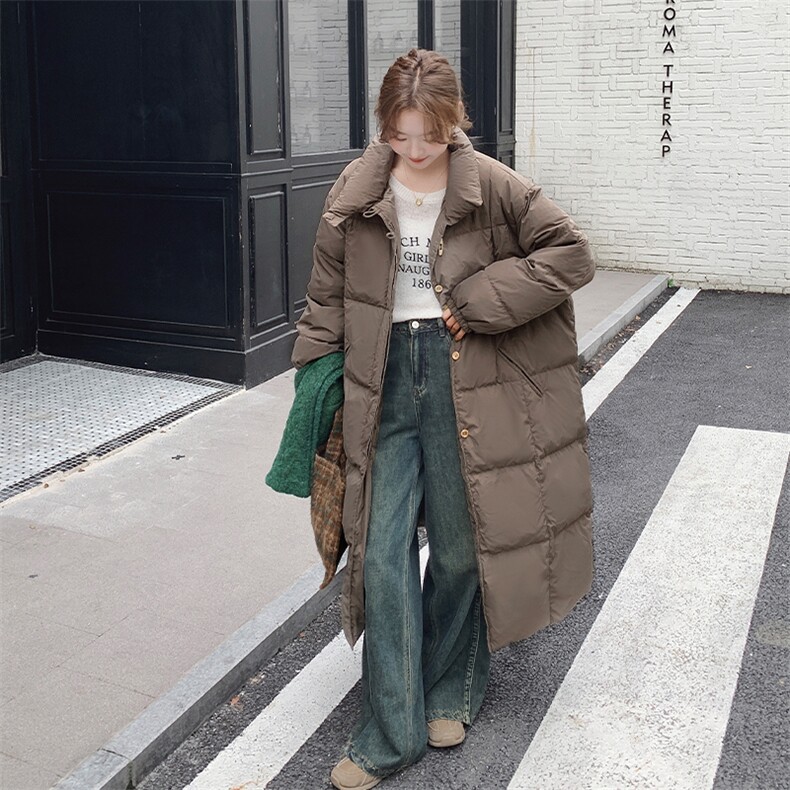 现-货【新款首-发】90%白鸭绒韩版宽松加厚外套1857款-P320-K430,女装羽绒服,浙宝285（原212）