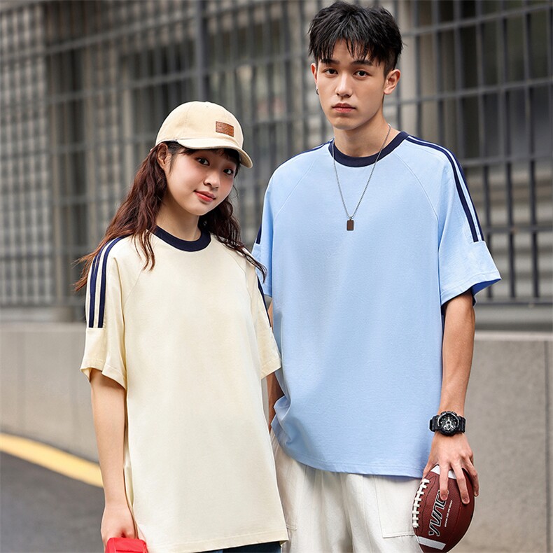 32支 双纱240克 8色S-3XL 棉 男女款T恤图片