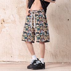 夏季新款大码休闲裤男小狗刺绣短裤五分裤子217-2-K205-特P35，男装牛仔裤，星座217-2