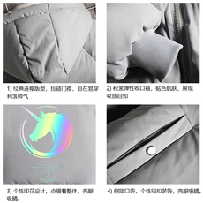 MY16138-P100加厚加绒连帽衣男大码服男面包服男网格挂拍，男装棉衣，电商A040A