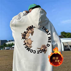 500克重磅秋冬美式加绒加厚卫衣外套DL1535常规特P35绒特P40，男装卫衣，电商A486