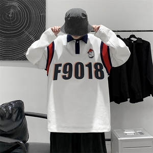 2021 学院风情侣大码卫衣长袖男POLO衫女上衣打底 WY312 P75限98图片