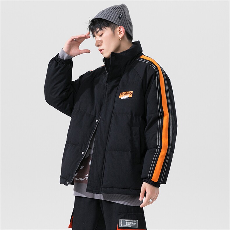无影墙22冬季ins时尚潮流侧边条纹保暖立领羽绒服YR2025P135控158,男装羽绒服,电商A247-1