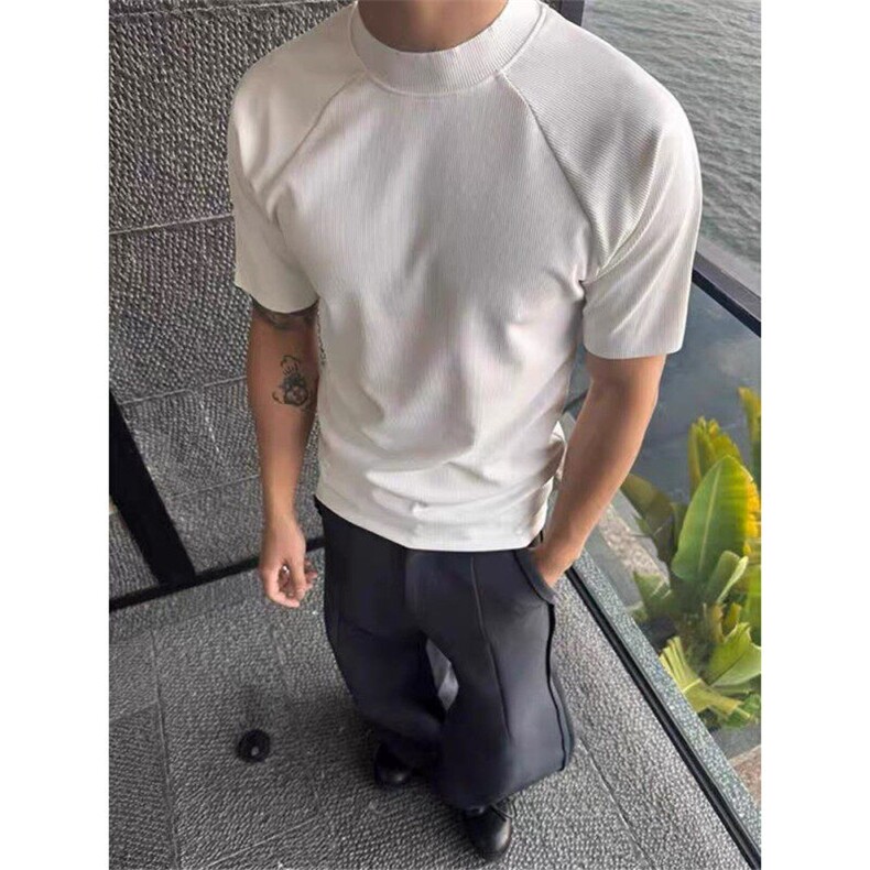 原版面料肌理感正肩短袖ZX0192-特批36,男装T恤,星座313A(原308A-2)