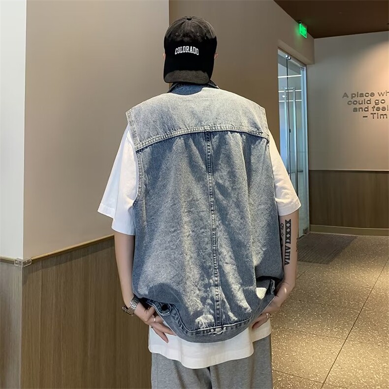 青春流行男文艺潮牛仔马甲外套QJ112P50,男装背心/马甲,星座1116-2