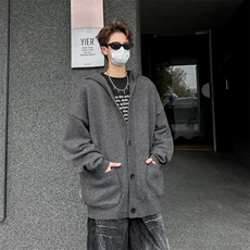 针织开始男士韩版潮流帅气百搭文艺连帽2025春季ins毛衣MZ783-P64，男装针织衫/毛衣，星座412-3