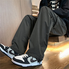 K8019/P50秋装港风工装束脚休闲裤男抽绳多口袋大码裤子，男装休闲裤，电商A141