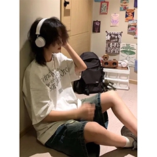 网图有货美式高街字母印花纯棉t恤男女设计感夏季短袖A430-P25，男装T恤，星座1505