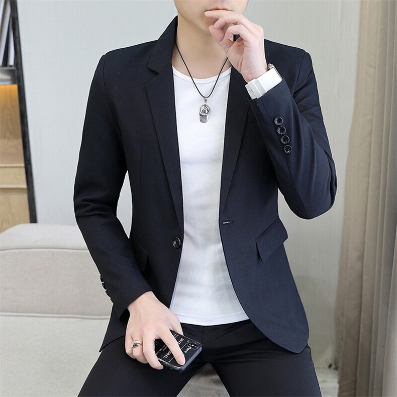 605P55秋季男士西服上衣小西装外套单件修身休闲潮流帅气,男装西服,星座1706