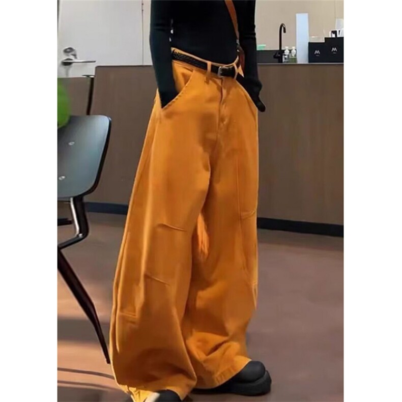 弯刀裤牛仔裤女春秋季2025新款潮阔腿裤子宽松慵懒风KG015,男装牛仔裤,星座1116A（原606A-3）