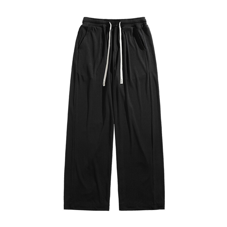 夏季速干冰丝裤直筒宽松高级垂感短裤潮松紧休闲裤A436-610-P40,男装牛仔裤,电商A436