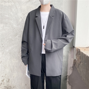 秋冬加绒加厚休闲西服男韩版痞帅气小西装上衣港风潮牌单西外套潮图片