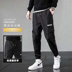 春秋季青少年ins工装裤男潮牌束脚学生机能宽松休闲裤韩版九分裤，男装休闲裤，星座505-2（原电商A260-1)