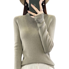 秋冬新款舒适显瘦高领打底衫长袖针织衫/毛衣，女装针织衫/毛衣，东远绒业