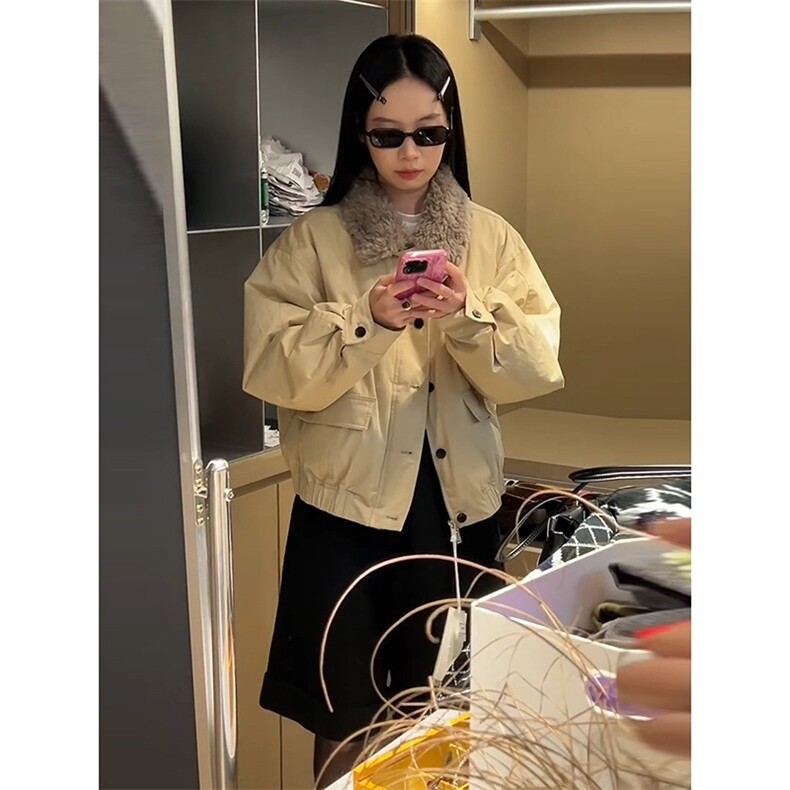 羊羔毛宽松棉衣外套情侣男女棉袄上衣D328-ZB2508-P95特,男装棉衣,电商D328