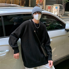 美式亨利领毛衣男毛衣美式休闲慵懒风针织衫男纯色毛衣SW5009，男装针织衫/毛衣，星座516A