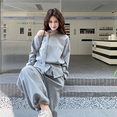 26春季新款斜肩套装6675-P185-K298，女装套装/套裙，2C317